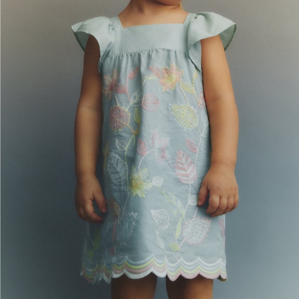 NEW Zara Kids Embroidered Dress 18-24 months